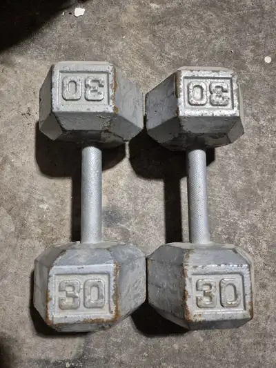 A pair of Dumbbells,2x30.lb, View more