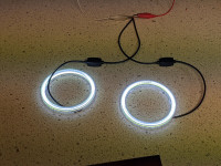 New 2x LED Angel Eyes Halo Ring   Light & LED Amber Strip lights