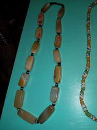 vintage african agate necklace