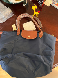 Navy canvas Longchamp Bag (knockoff)