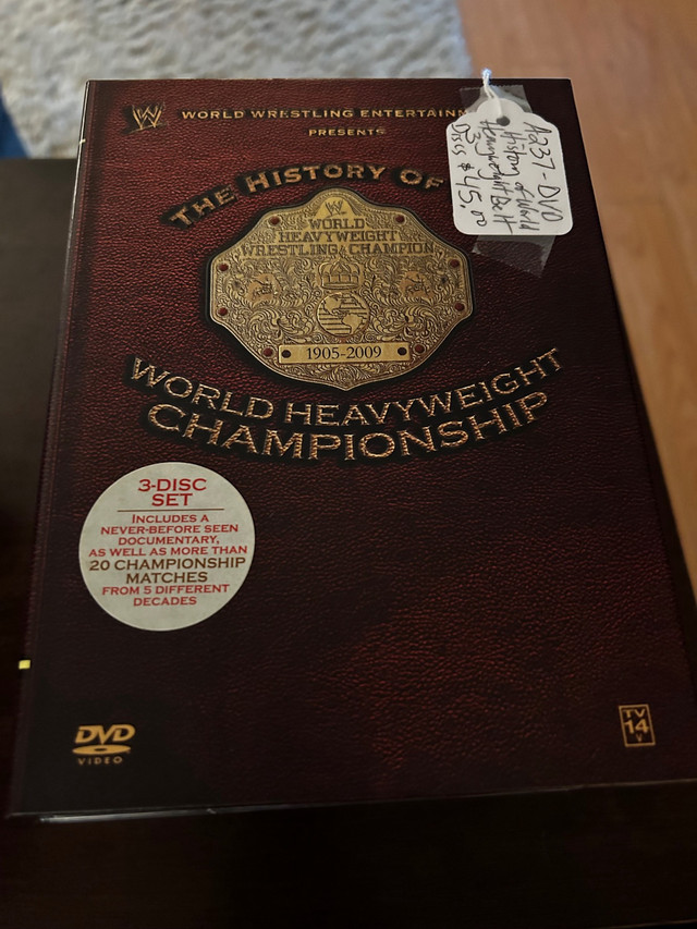 DVD World Heavyweight Belt History 3 Discs Set WWE Booth 276 in Arts & Collectibles in Edmonton
