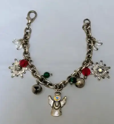 Vintage Christmas Charm Bracelet, View more