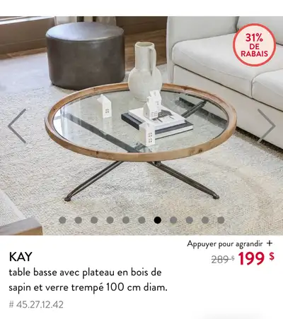 Table basse Kay Structube, View more