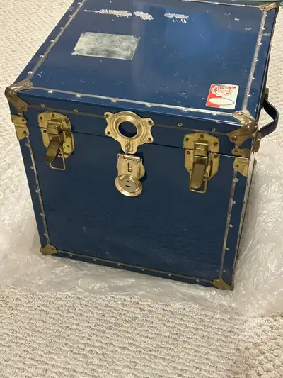 Vintage shipping trunk, View more