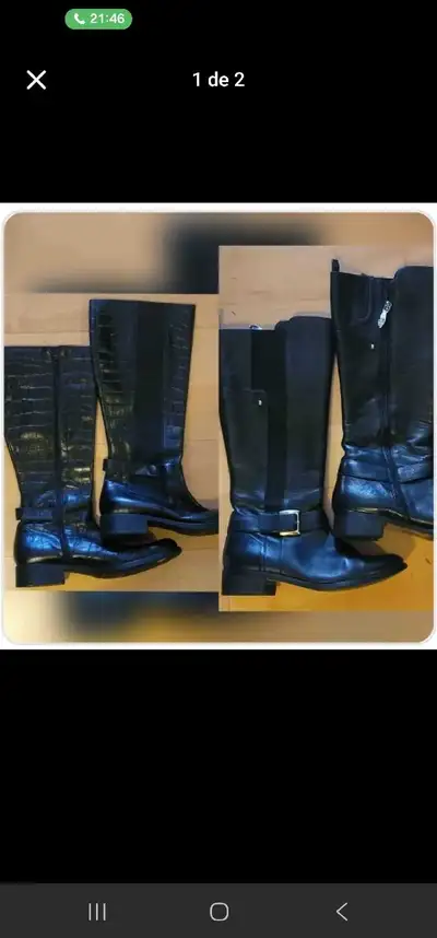 women's black boots with heels (pls read ad), View more