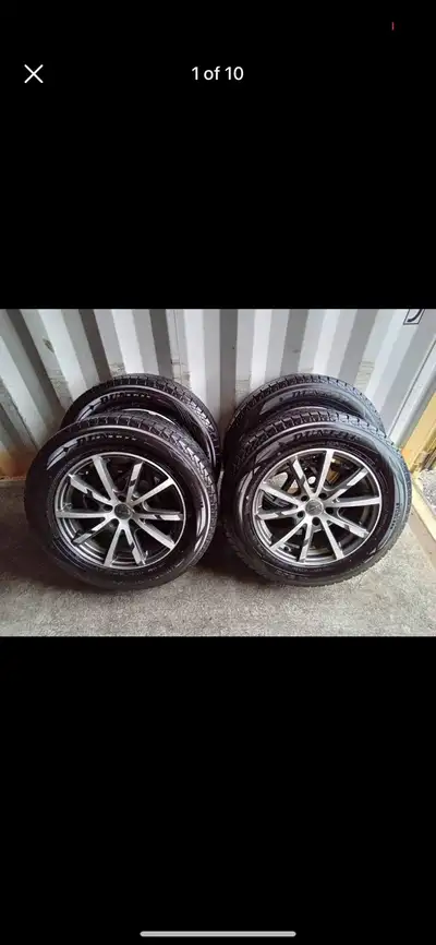 Set of 4 NEW DUNLOP winter tires rims (225 65 17) pattern (5×114.3) TPMS 2024 TOTOTA RAV4 Almost bra...