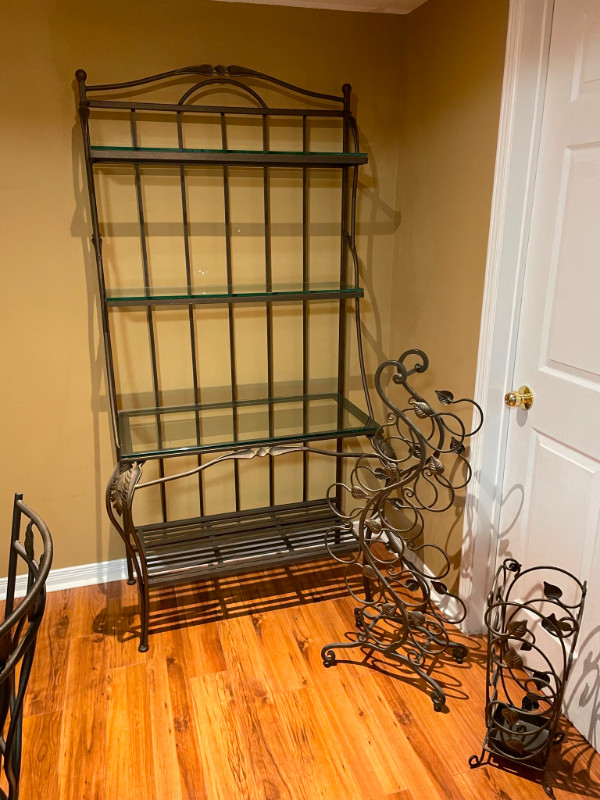 Wrought Iron 60" Glass Table with Chairs in Dining Tables & Sets in Markham / York Region - Image 3