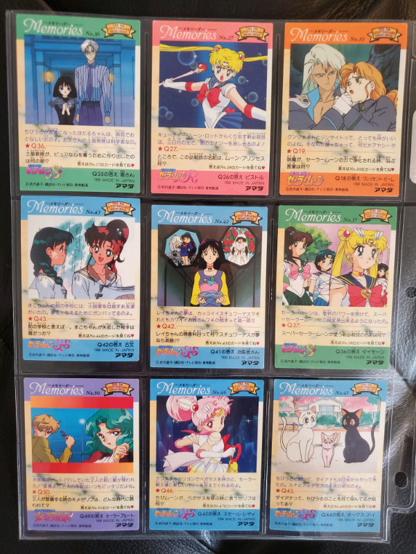 Sailormoon Cards - Authentic/Rare/Japan 1996 Cards ($50 each) in Arts & Collectibles in City of Toronto - Image 2