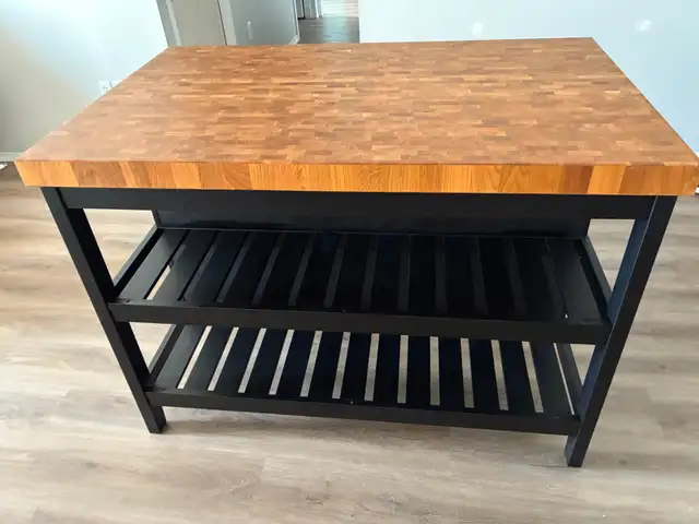 Brooks - Kitchen Island with Wooden Top