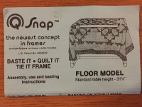 Q SNAP FLOOR MODEL QUILT FRAME