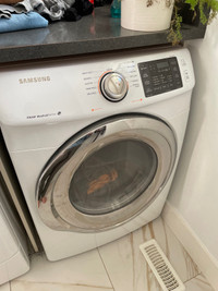 Washer and dryer set. 
