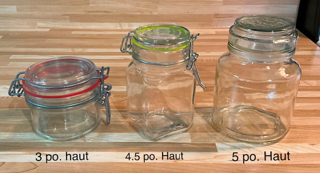 Lot de 3 pots scellés (les 3 pour $5) dans Vaisselle et articles de cuisine  à Trois-Rivières