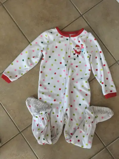 Carters size 4t Christmas onesie pajamas, View more