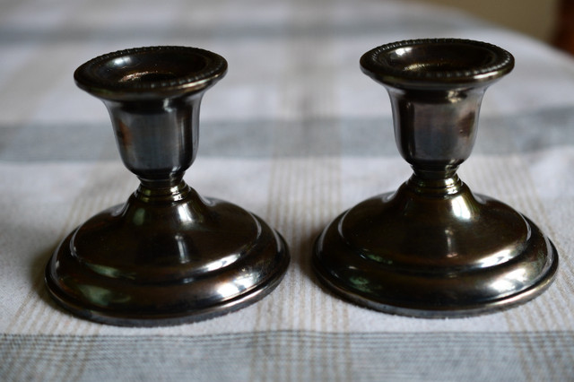Pair of Birks silver-plated candlesticks in Home Décor & Accents in Ottawa