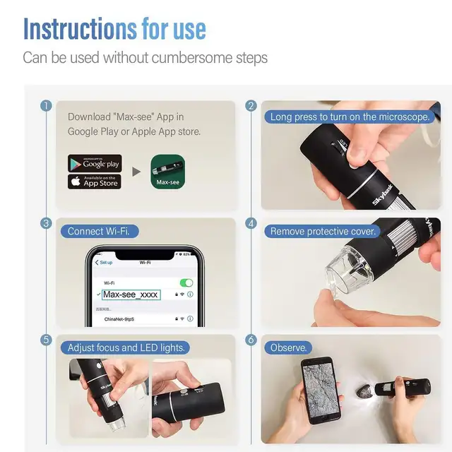Skybasic WiFi Digital Microscope / Digital Microscope546145069874565123