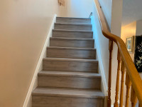 Vinyl or laminate stair treads supply and install