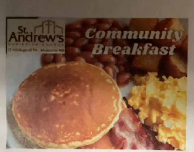 Community  Breakfast-77 Hidegard  Drive,  Moncton. Oct 03