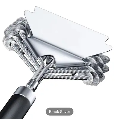 Heavy Duty BBQ Barbecue Grill Brush Scaper Bristle Free, View more