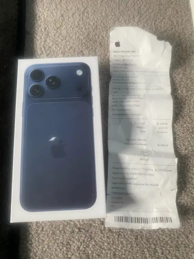 IPhone 17 pro max 1tb 441074766222479360
