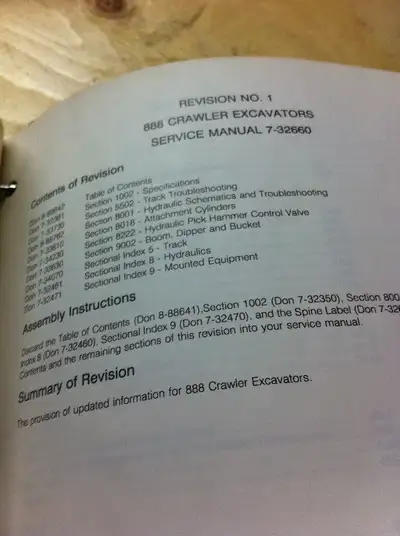 Case Service Manual 888 Crawler Excavator #7-32660, View more
