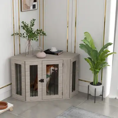 Dog Crate Furniture, 41 Inch Corner Design Dog Crate, View more