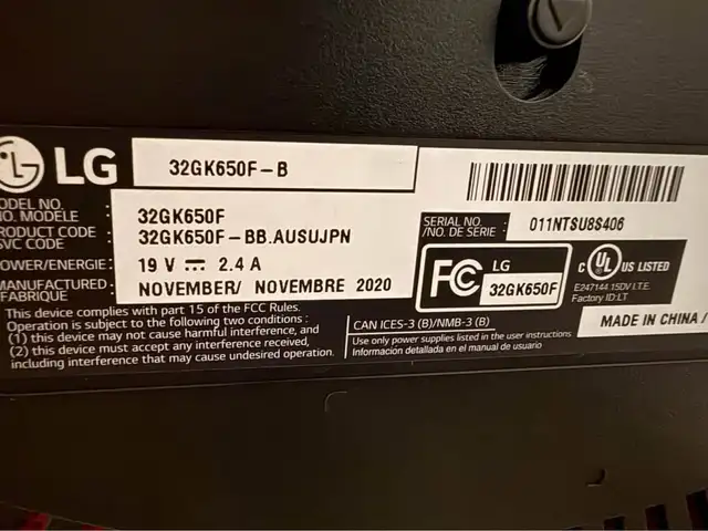 ️ LG 32GK650F-B – 32” QHD Gaming Monitor (144Hz | FreeSync) in Monitors in Gatineau - Image 3