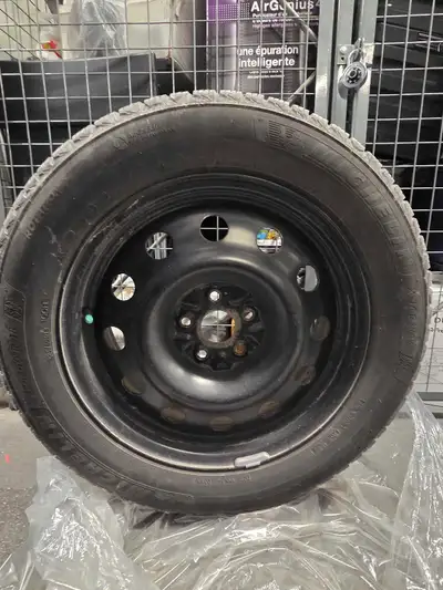 Three Michelin winter tires for sale with steel rims. Size 225/60R18 $450 for all three or $160 each...