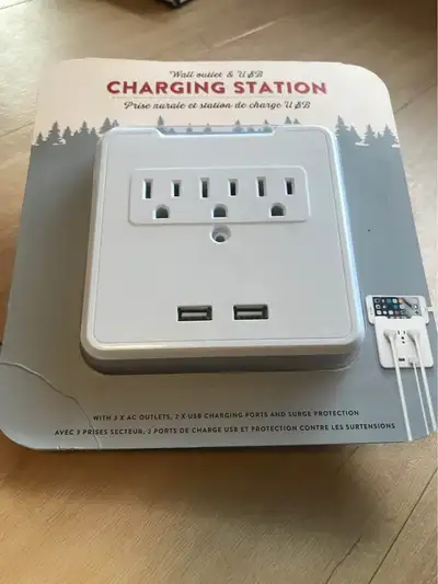 Brand new- Charging station wall outlet, View more