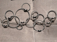 Wrought Iron Wall Ornament - Holds Candles