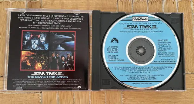 Star Trek 3 The Search For Spock Soundtrack Cd in CDs, DVDs & Blu-ray in City of Toronto - Image 4