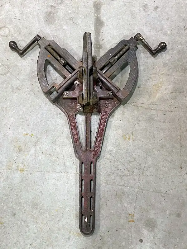 Vintage J.A.Brandon & Co. Akron Miter Machine and Saw in Arts & Collectibles in Calgary - Image 2