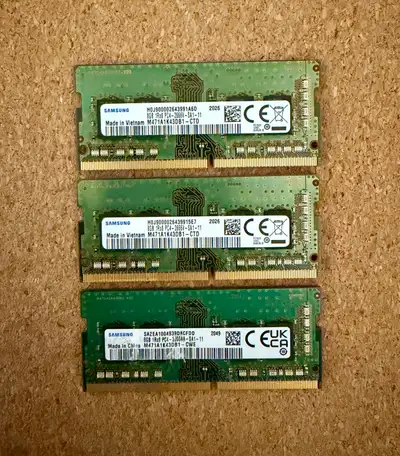6x Samsung Ramaxel 8GB DDR4 2666/3200MHz SO-DIMM laptop memory, View more