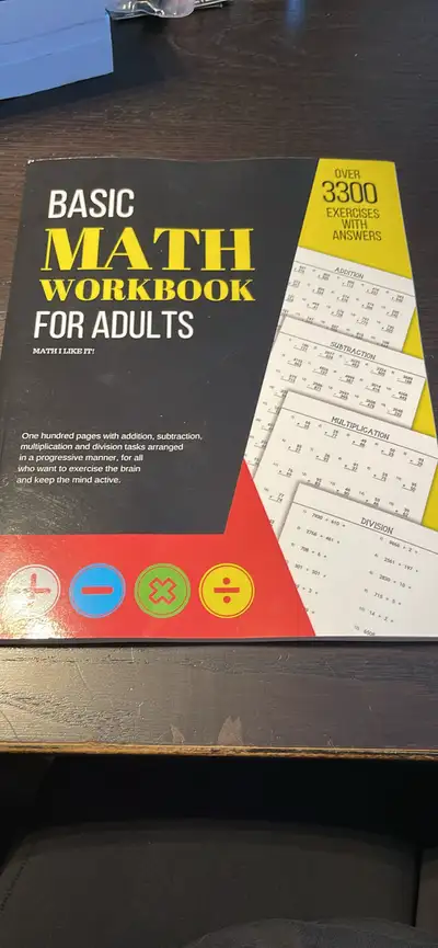 Basic Math Workbook for Adults, View more