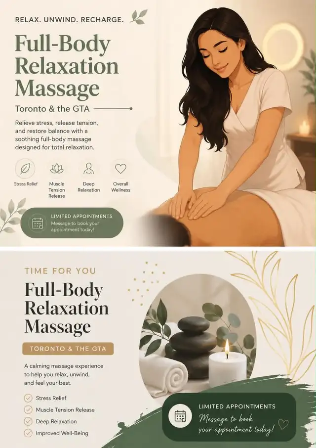 Full Body Relaxation Massage - Toronto & GTA in Massage Services in Mississauga / Peel Region - Image 3