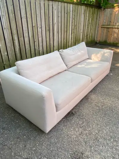 Modern Beige Fabric Couch from EQ3 - 92” wide 37” deep, View more