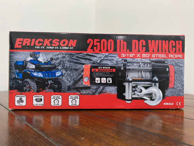 Erickson 2,500 lb 12V DC Winch in Power Tools in Hamilton - Image 3