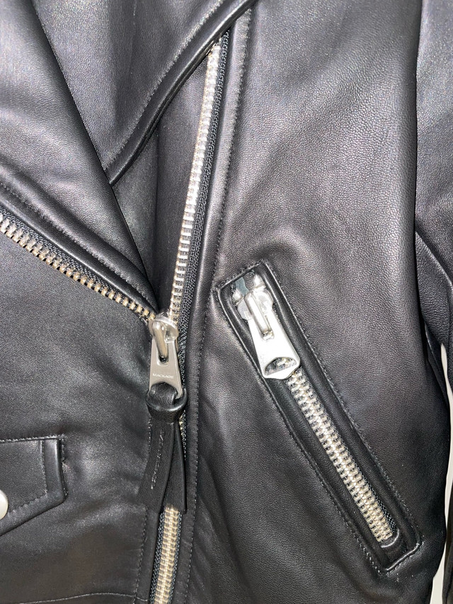 DROP Women’s Mackage Leather Baya(R) Biker Jacket Lamb XS OBO  in Women's - Tops & Outerwear in Edmonton - Image 4