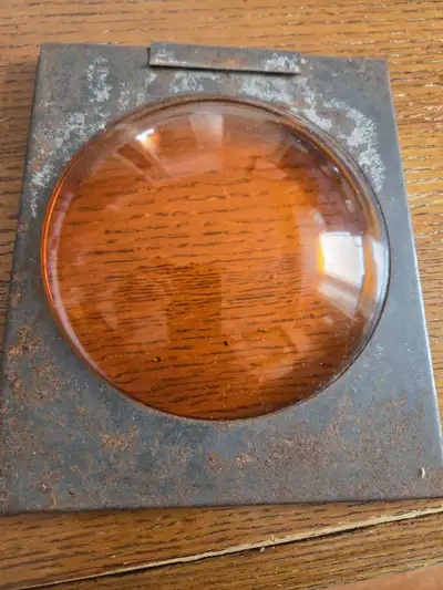 Orange RAILROAD GLASS LENSE w/ casing, View more