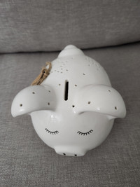 New, Child to Cherish White Night Light Piggy Bank