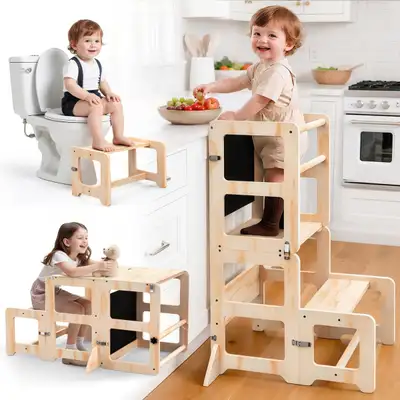 New / Open Box - Toddler Standing Tower 4-in-1 Step Stool, View more