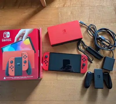 Nintendo Switch OLED Mario Edition In Great Condition!!, View more