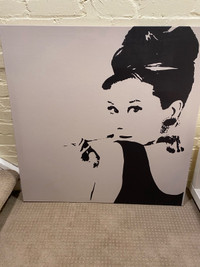 Fantastic Audrey Hepburn Print. On Frame