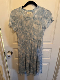 Women’s Blue Tie Dye Tiered Dress