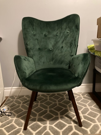 Modern Green Velvet Accent Chair – Mid-Century Style, View more