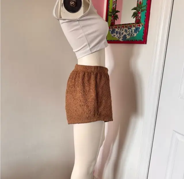 Woman’s Fuzzy Brown Shorts in Women's - Bottoms in Oshawa / Durham Region - Image 3