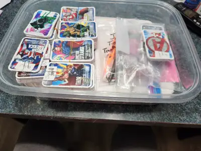 HAVE MARVEL CARDS FOR PEOPLE WITH KIDS THAT DIDN'T FINISH THEIR COLLECTION WILL TRADE CARDS FOR CARD...