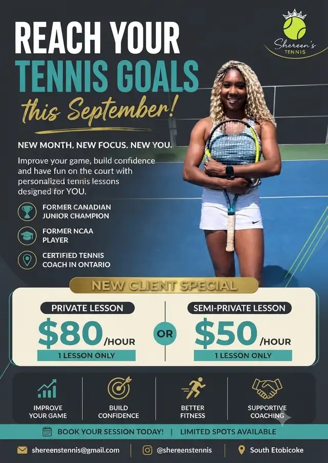 September 1st Lesson  Tennis Discount 