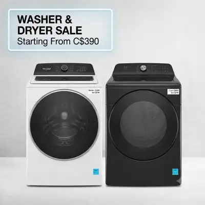 WASHER & DRYER SALE | Starting From C$390, View more