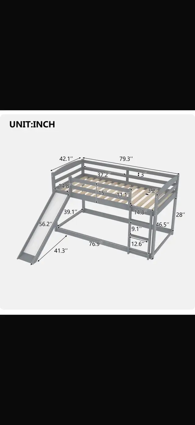 Bunkbed - used - $200 in Beds & Mattresses in Hamilton - Image 9