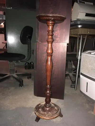 Support pour plante en bois dur, couleur foncée (les 2 extrémités doivent être teintes ou vernies) H...
